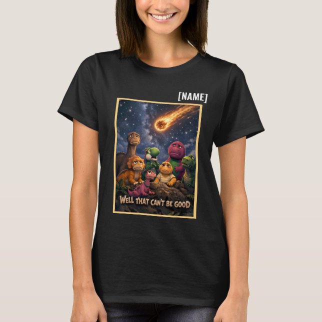 T-shirt Funny Dinosaur Meteor Extinction (Devant)