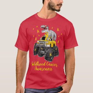 T-shirt Funny Dinosaur Monster Truck Gold Ribbon Enfance