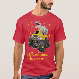 T-shirt Funny Dinosaur Monster Truck Gold Ribbon Enfance