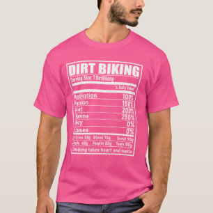 T-shirt Funny Dirt Vélo Nutrition Étiquette Motocross MX D