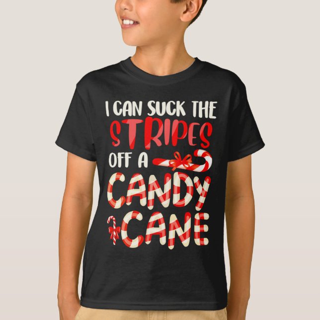 T-shirt Funny Dirty Candy Cane Christmas Hilarious Santa H (Devant)