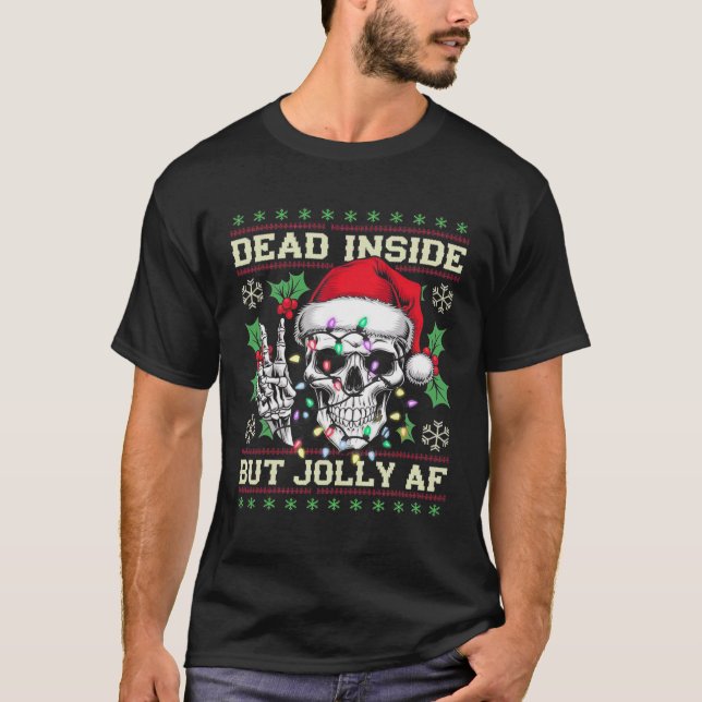 T-shirt Funny Dirty Christmas Ugly Sweater  (Devant)