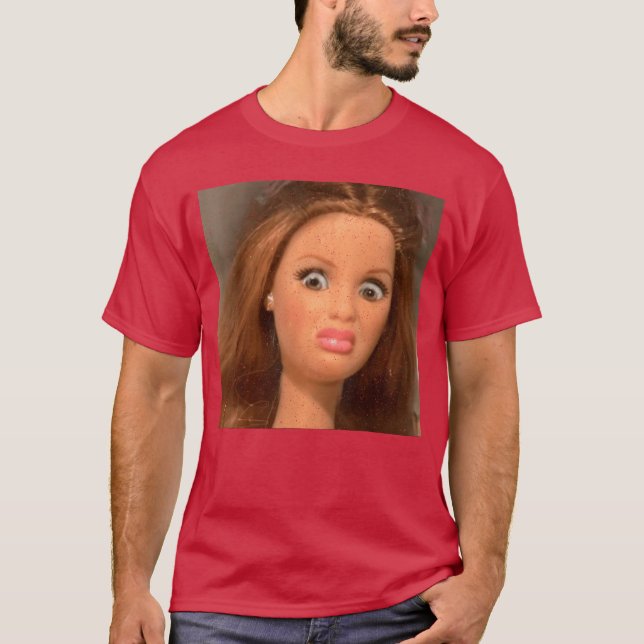 T-shirt Funny Disgusting Doll Face Meme friend boy (Devant)