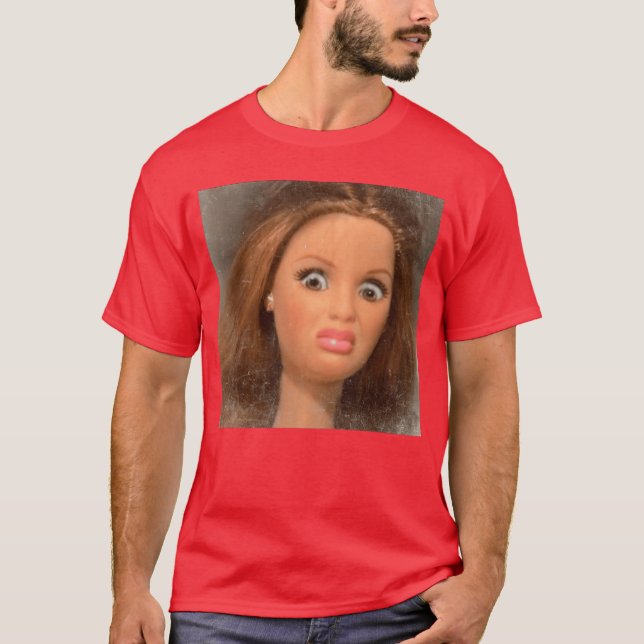T-shirt Funny Disgusting Doll face Meme friends (Devant)