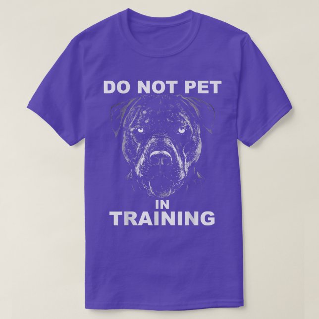 T-shirt Funny Do not pet Pit Bull Dog Training  (Design devant)