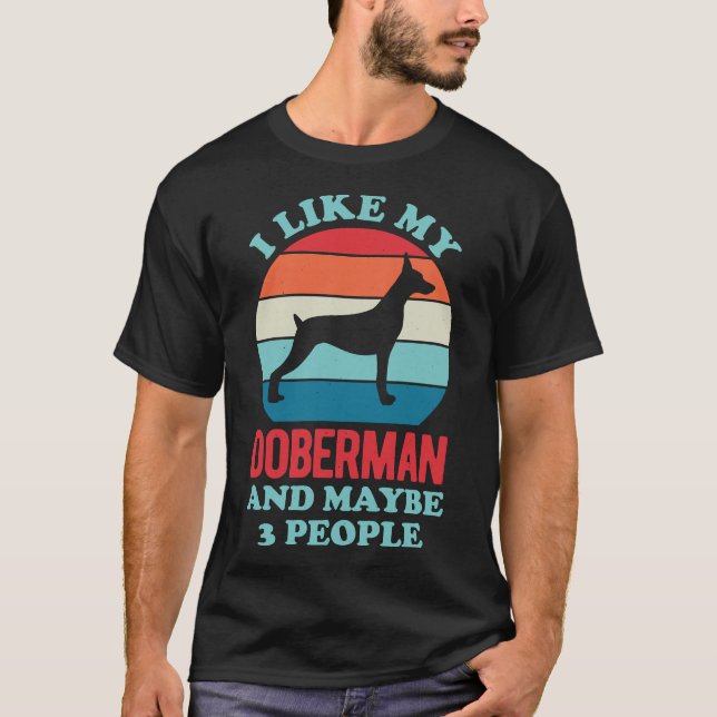 T-shirt Funny Doberman 207 (Devant)