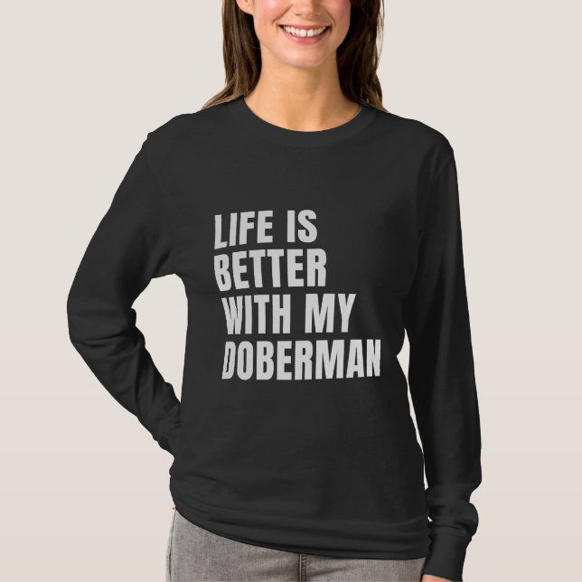 T-shirt Funny Doberman Dog (Devant)