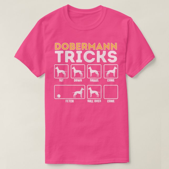 T-shirt Funny Dobermann Chien Tricks Sarcastic Chien Propr (Design devant)