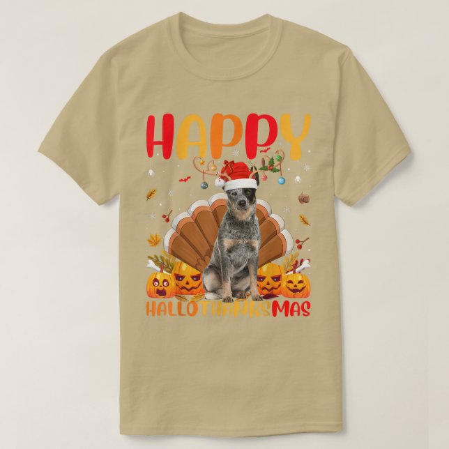 T-shirt Funny Dog Lover Happy Australian Cattle Dog HelloT (Design devant)