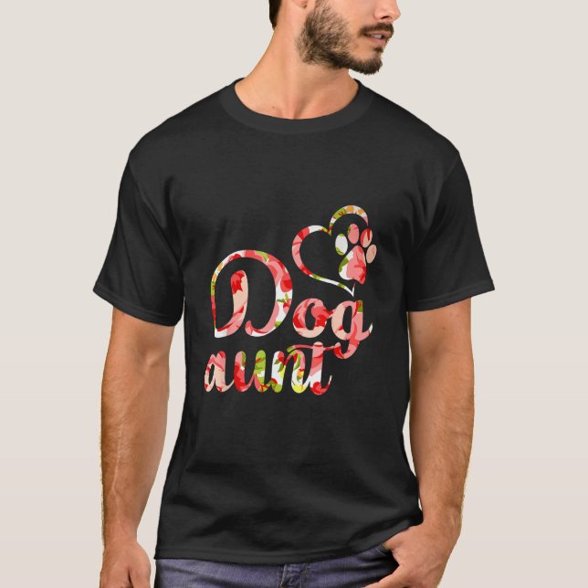 T-shirt Funny Dog Owner Shirt, Dog Aunt Fur Life (Devant)