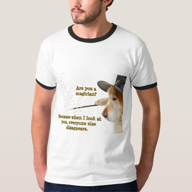 T-shirt Funny Dog Print Êtes-vous un magicien? (Devant)