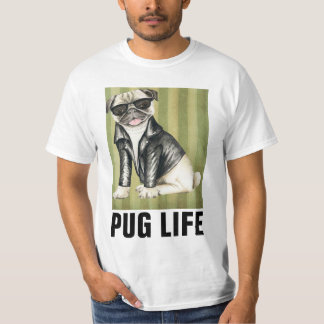 T-shirt Funny Dog T-Shirts, PUG LIFE