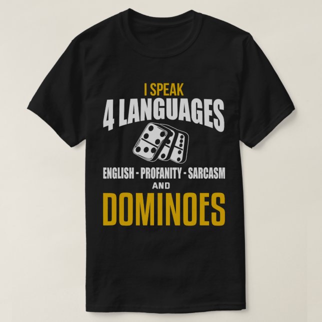 T-shirt Funny Dominoes Chemise Sarcastique Jeu Dominoes Pl (Design devant)