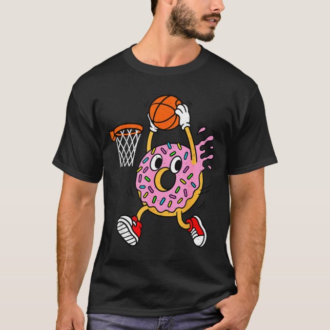 T-shirt Funny Donut Dunking Basketball Doughnut Food Champ (Devant)
