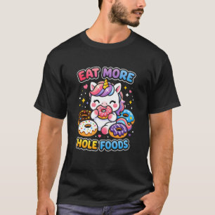 T-shirt Funny Donut Kawaii Licorne Tee Anime Manger Plus D