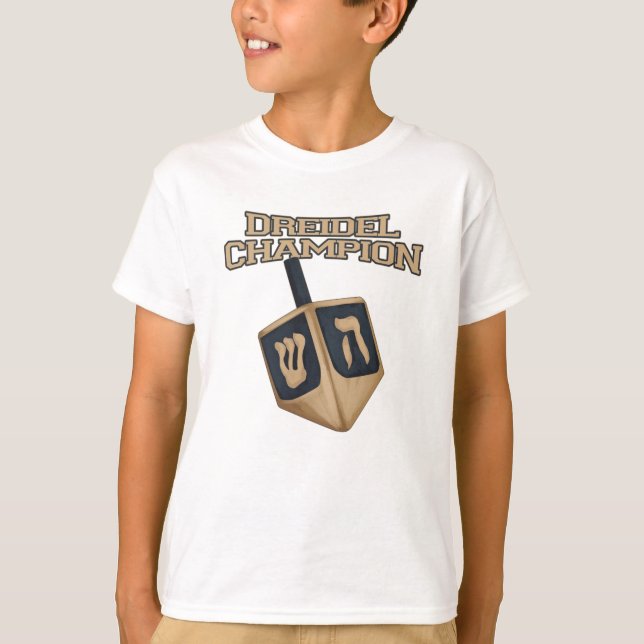 T-shirt Funny Dreidel Champion Hanoukka Family Fun (Devant)