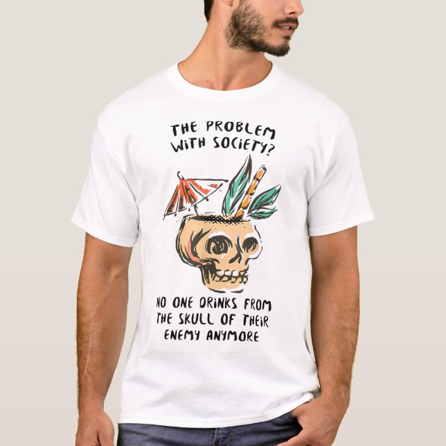 T-shirt Funny Drink From the Skull of your Enemy Graphic A (Devant)