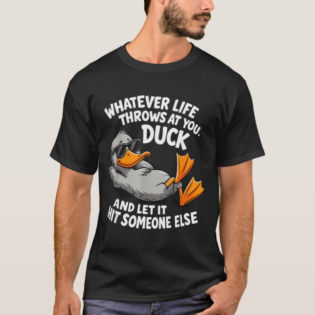 T-shirt Funny Duck Graphic Tees Men Women Teens Funny Quot (Devant)