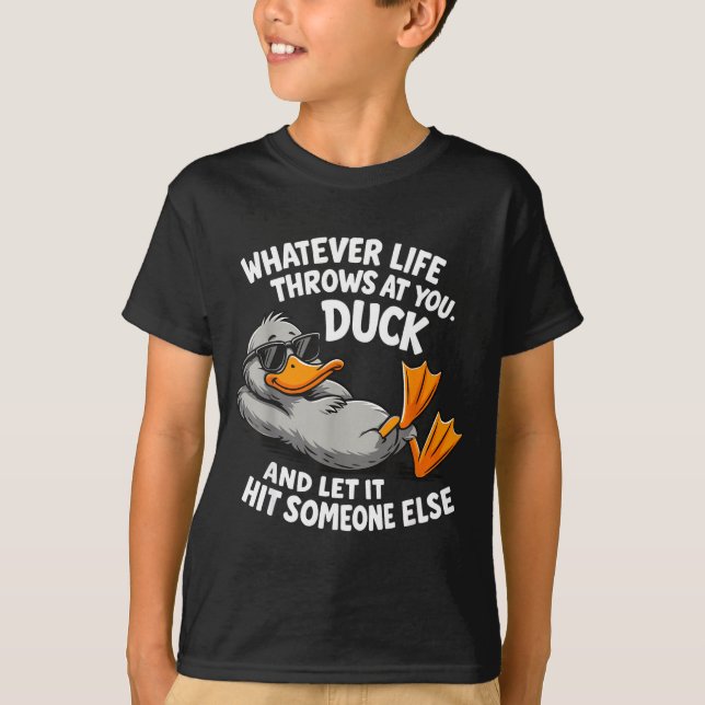 T-shirt Funny Duck Graphic Tees Men Women Teens Funny Quot (Devant)