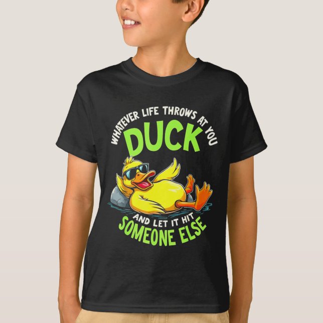 T-shirt Funny Duck Graphic Tees Men Women Teens Funny Quot (Devant)