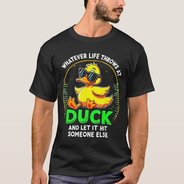 T-shirt Funny Duck Graphic Tees Men Women Teens Funny Quot (Devant)