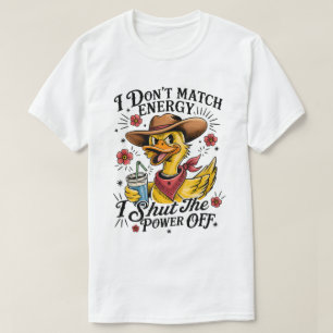 T-shirt Funny Duck : Humour Sarcasique Branché Qui Vous Fa