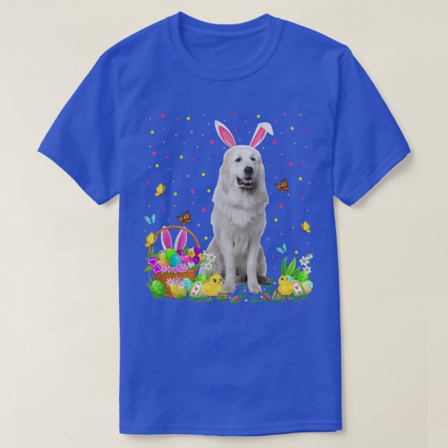 T-shirt Funny Easter Egg Hunting Great Pyrenees Dog Easter (Design devant)