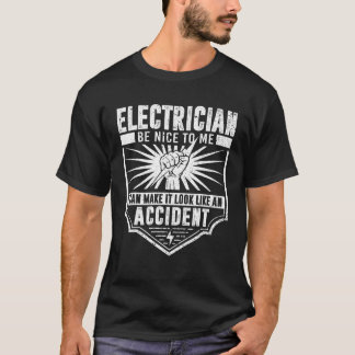 T-shirt Funny Electrician Art Men Electrical Engineer Humo