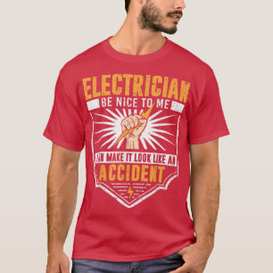 T-shirt Funny Electrician Art Men Electrical Engineer Humo