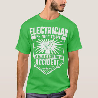 T-shirt Funny Electrician Art Men Electrical Engineer Humo