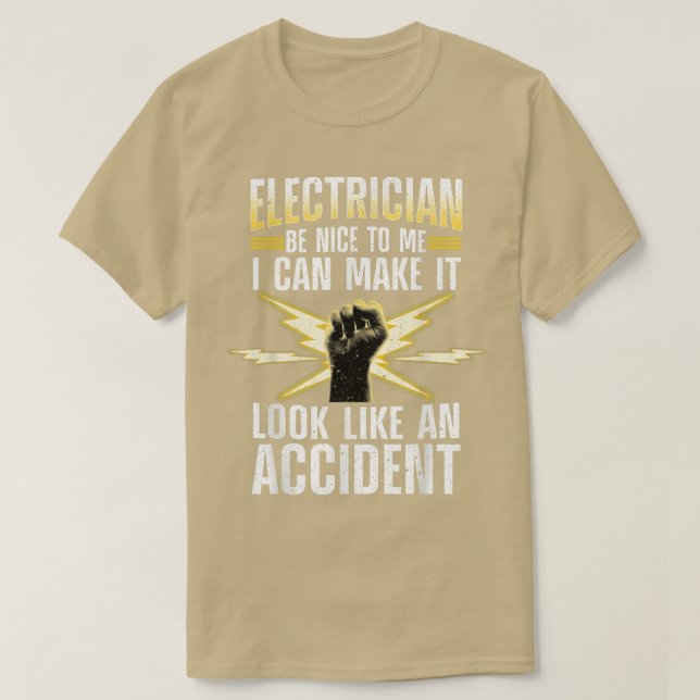 T-shirt Funny Electrician Art Men Electrical Engineer Humo (Design devant)