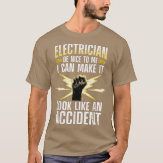 T-shirt Funny Electrician Art Men Electrical Engineer Humo