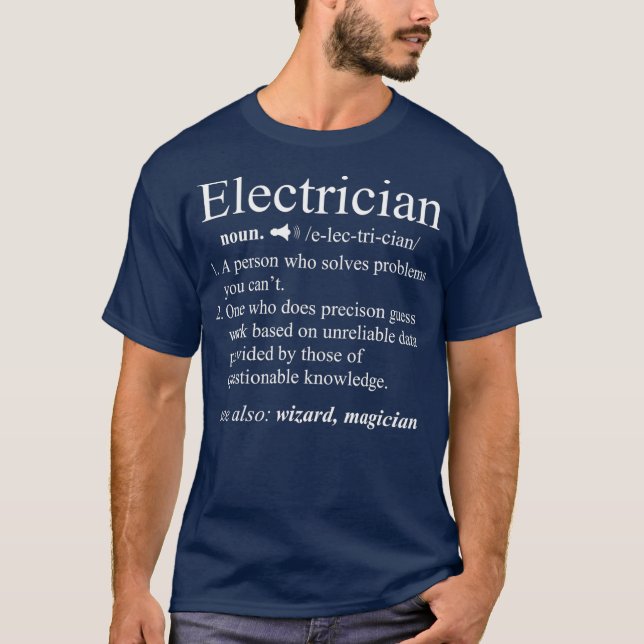 T-shirt Funny Electrician Définition du poison électrique (Devant)