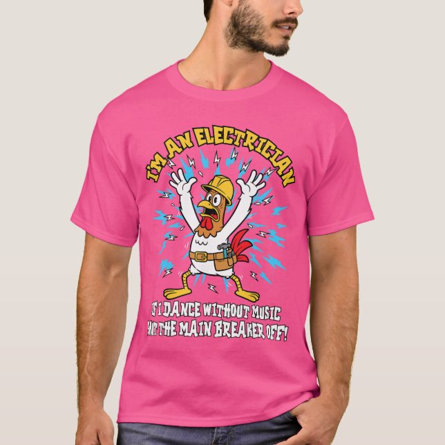 T-shirt Funny Electrician Meme Dance Without Music Lineman (Devant)