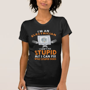 T-shirt Funny Electricien Conseil Artiste Expert Humour