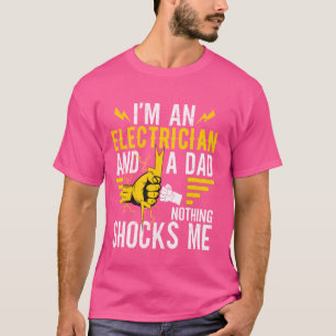T-shirt Funny Electricien Papa Electrique Électricité