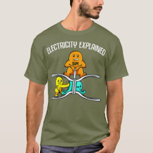 T-shirt Funny Electricity Expliqué Physique Enseignant Ner