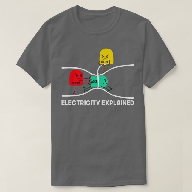 T-shirt Funny Electricity Expliqué Stuff I Enseignant Nerd (Design devant)