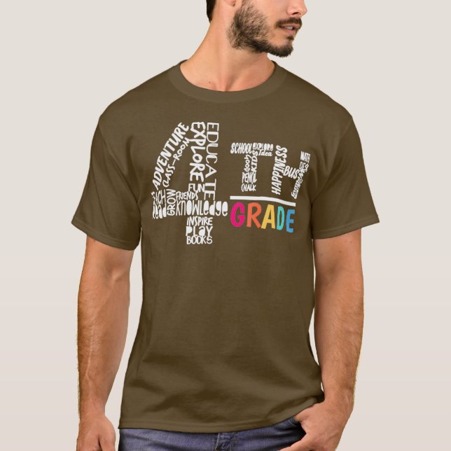 T-shirt Funny Élèves Tee - shirts de 4e année (Devant)