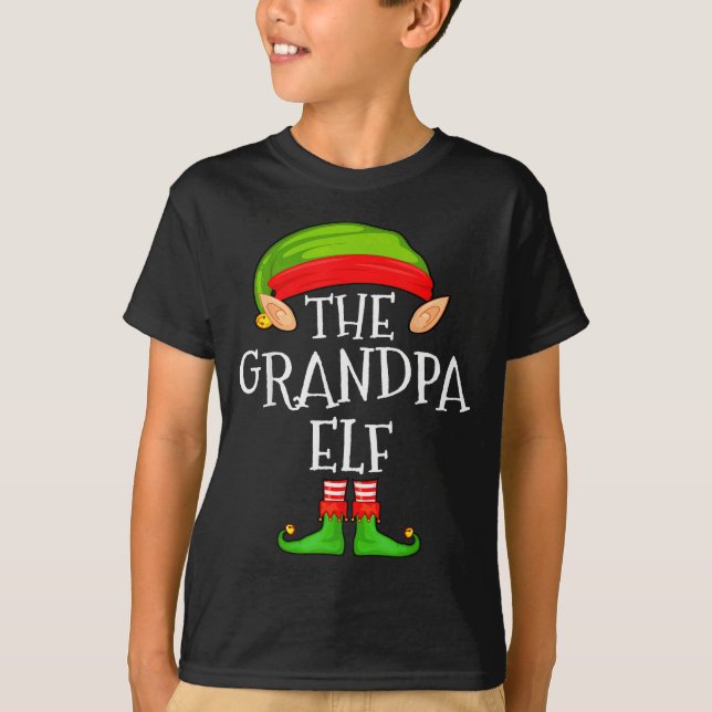 T-shirt Funny Elf Family Christmas Grandpa Elf Sweater Mat (Devant)