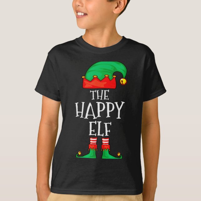 T-shirt Funny Elf Family Christmas The Happy Elf Sweater M (Devant)