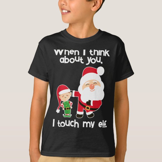 T-shirt Funny Elf Inappropriate Adult Humor Christmas Gift (Devant)