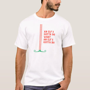 T-shirt Funny Elf Legs Chaussures Un Elfe doit faire Noël