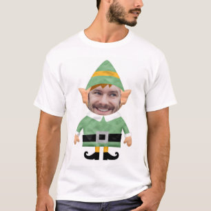 T-shirt Funny elfe ajouter photo personnalisée modèle No