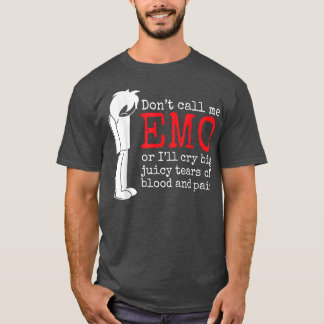 T-shirt Funny Emo pour Boys Emo Alt Clothing Emoco