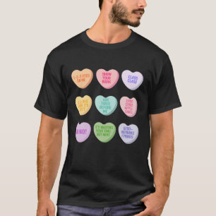T-shirt Funny Enseignant Valentines Jour Conversation Coeu