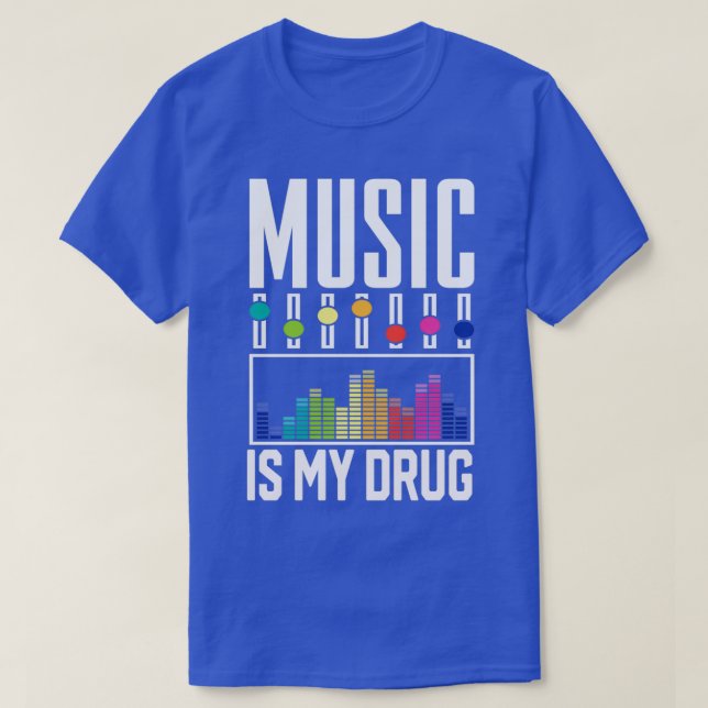 T-shirt Funny Equalizer Music est ma conception de la radi (Design devant)