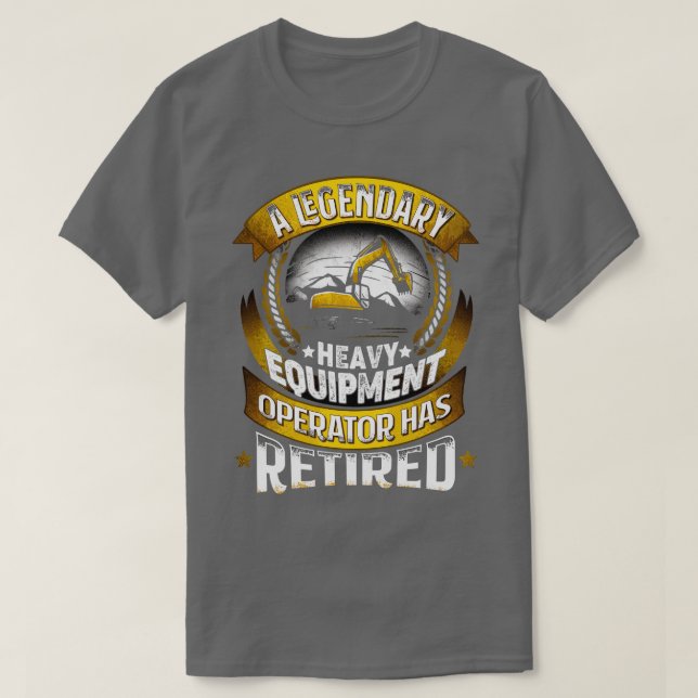 T-shirt Funny Excavateur Machines lourdes Opérateur 12 (Design devant)