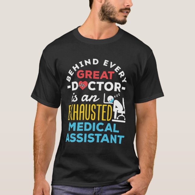 T-shirt Funny Exhaustit Assistant Médicale CMA (Devant)