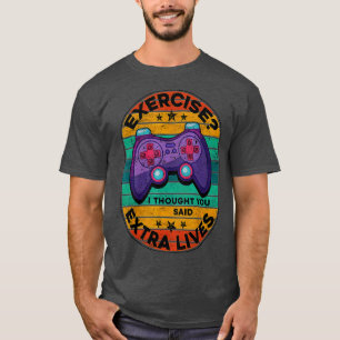 T-shirt Funny Extra Lives Vidéo Contrôleur Retro Boy